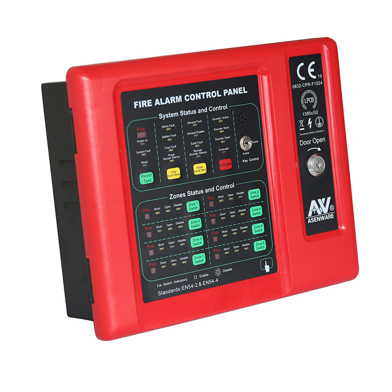 Conventional Fire Alarm Control Panel, 8 Zone