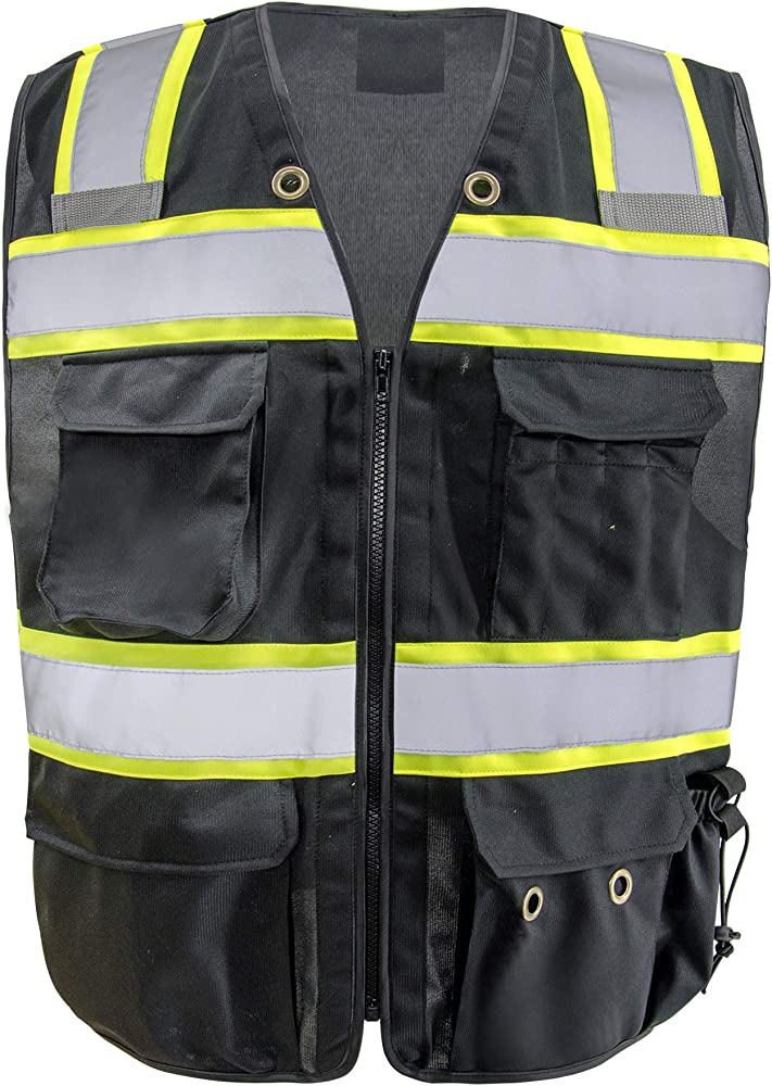 Safety Vest , 4 Pocket , 120g, Black