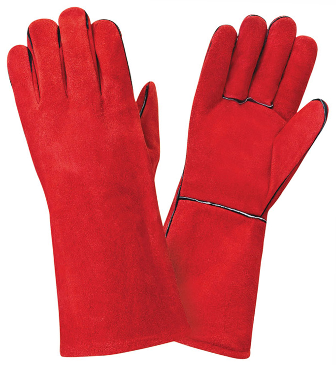 Welding Safety Gloves , Red, Model 42 , 1 Pair