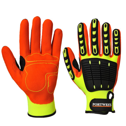 Safety Anti-Impact Gloves, Orange