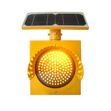 [69028312825281] Solar Traffic Warning Lamp - Yellow