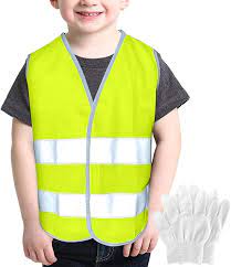 Safety Vest Kids , model 12 , Yellow , NO LOGO