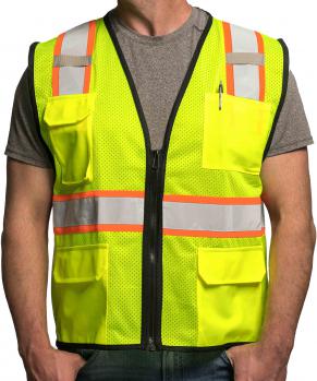 Safety Vest 4 Pocket , model 34, Yellow