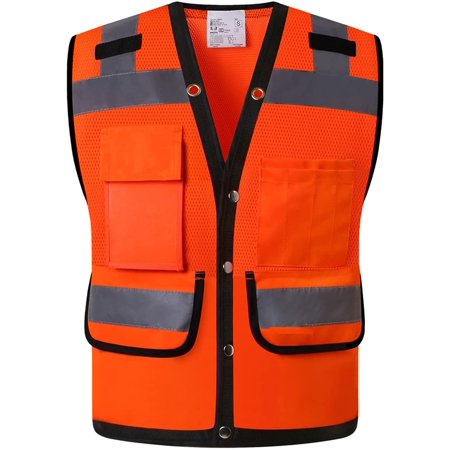 Safety Vest 4 Pocket , model 34, Orange
