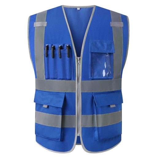 Safety Vest 4 Pocket , model 34, Blue