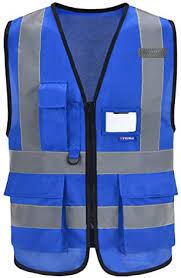 Safety Vest 4 Pocket with card, model 41, Blue