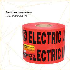 [10452321933362] Warning Tape - Red "Electrical Cable" , 6", 200 Yards