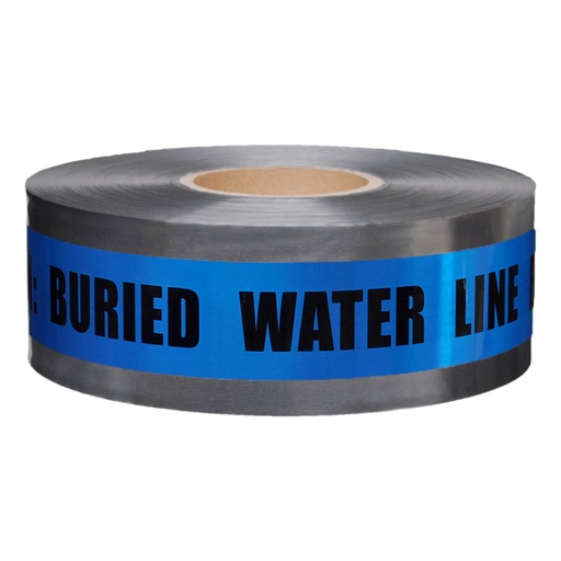 [1045232194462] Warning Tape - Blue "Water Line" , 6", 200 Yards