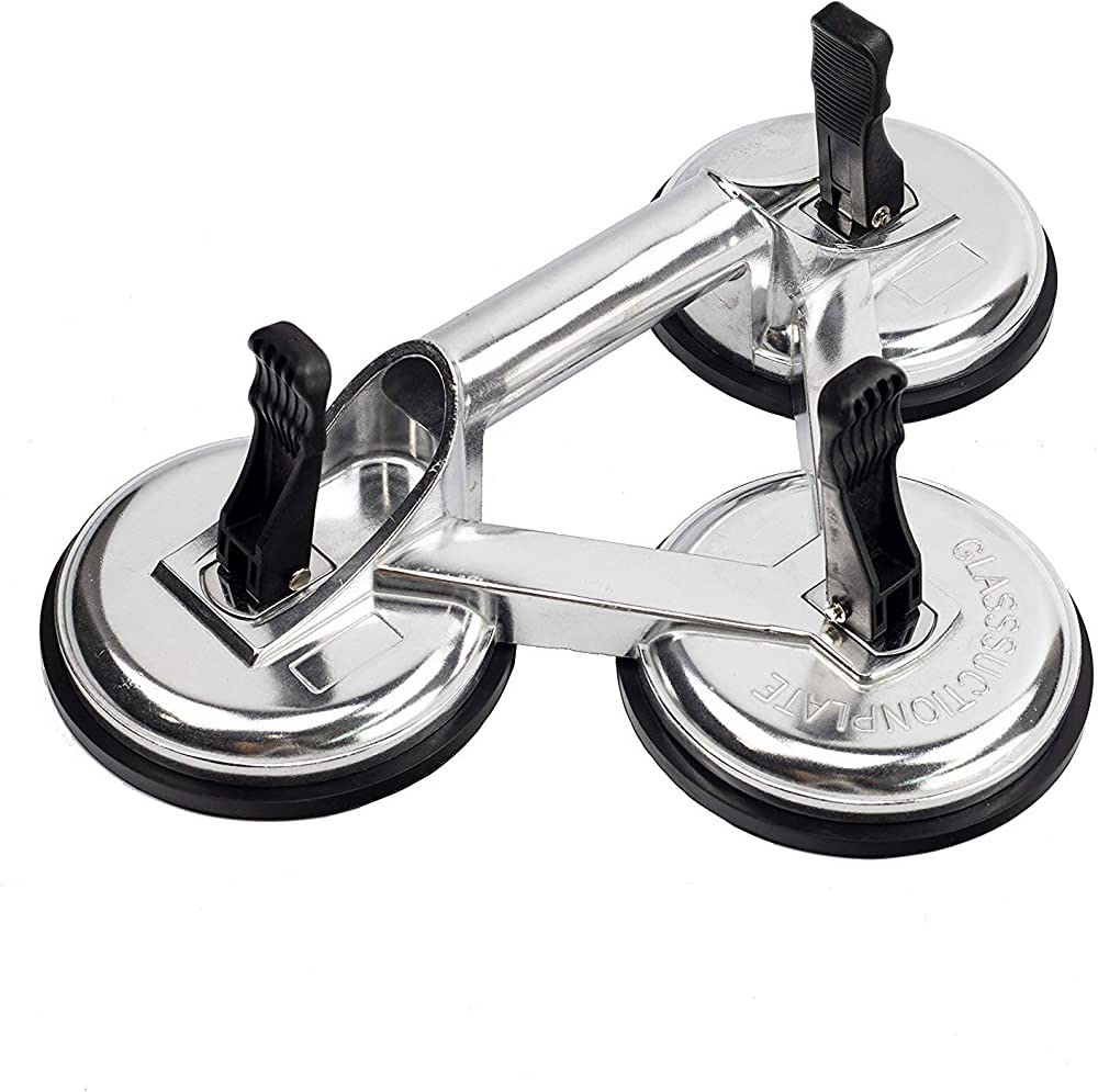 Glass Suction Cups Silver, 3 Cup