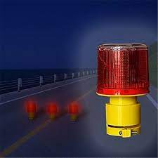 Solar Traffic Warning Lamp - Red