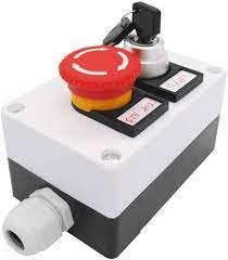 LATCHING EMERGENCY STOPAC 125V 6A  AC00V 3A RED
