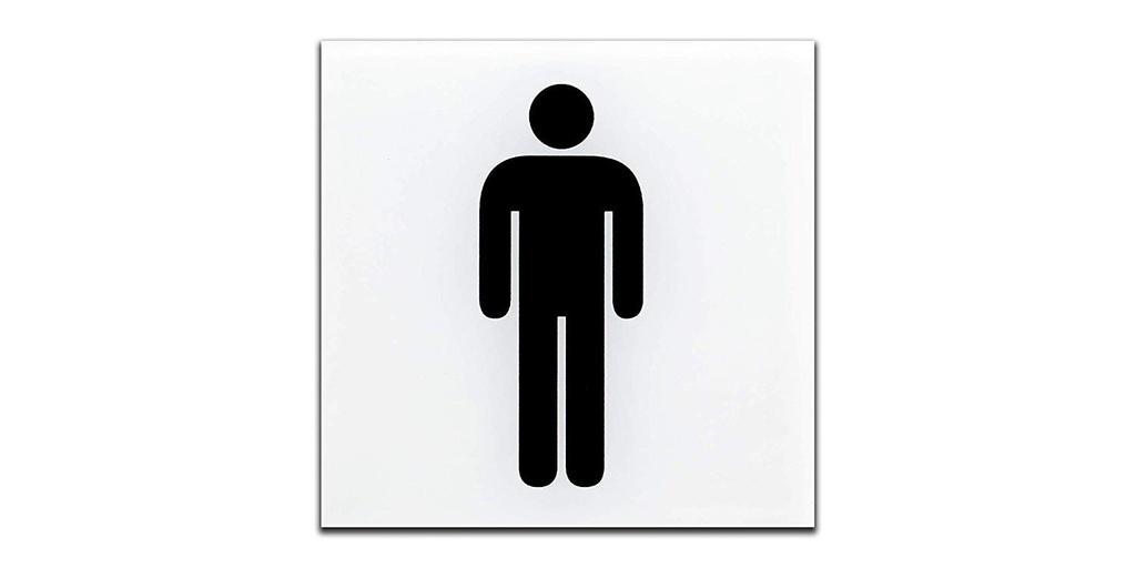 Plastic Sign - Male Toilets , size 30*12 cm