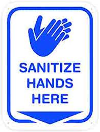 Sticker - "Keep Sterilized Your Hand" , Size A4, white