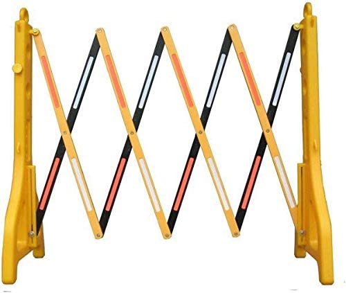 [10344324155] Plastic Folding Barrier, Yellow