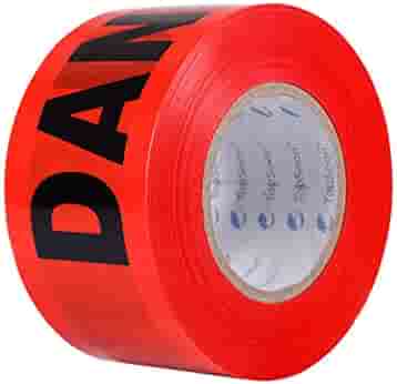 [1045212193332] Warning Tape - Red "Danger" , 3", 200 Yards