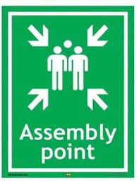 [1046210044116] Sticker - Assembly Point , Size 40*60 cm
