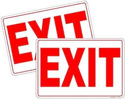 [104621004711] Sticker - Exit Sign , Small