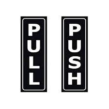 [10462121228] Sticker - Door "Push" , Reflictive