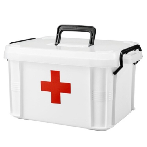 [10882311103] First Aid Kit Plastic - White , No.3