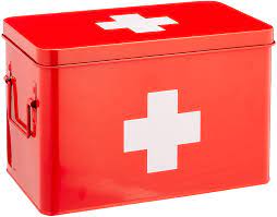 [10882342213] First Aid Kit Steel Filled - Red